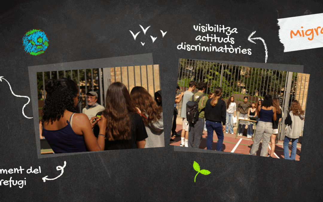 L’alumnat del projecte ApS Migrarratives 3 du a terme la seva activitat de servei a la comunitat